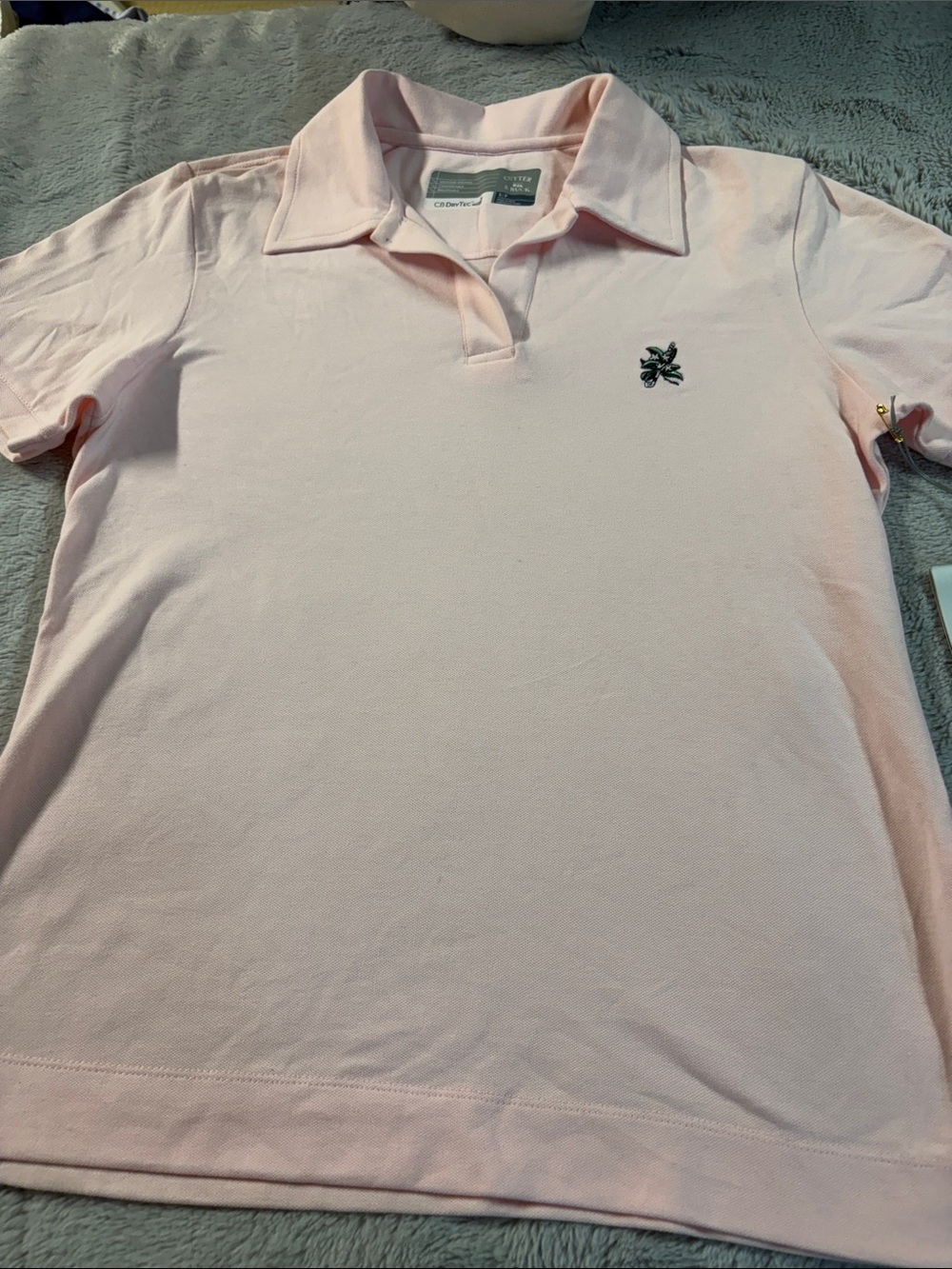 Cutter & Buck Light Pink Polo with Subtle Embroidered Logo